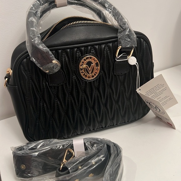 Valentino Orlandi Black Handbag Crossbody Shoulder Bag 10”x7”x3 NWT - Picture 4 of 4